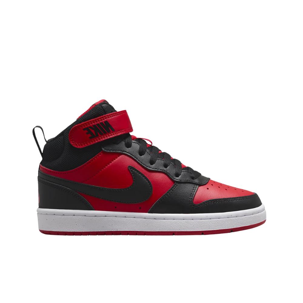 Tenis-Infantil-Nike-Court-Borough-Mid-2-Preto-Vermelho-|34-38-CD7782-602--2t23-